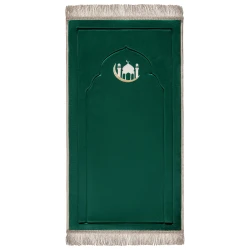 Urban Rugs Emerald Green Embroidery Prayer Mat