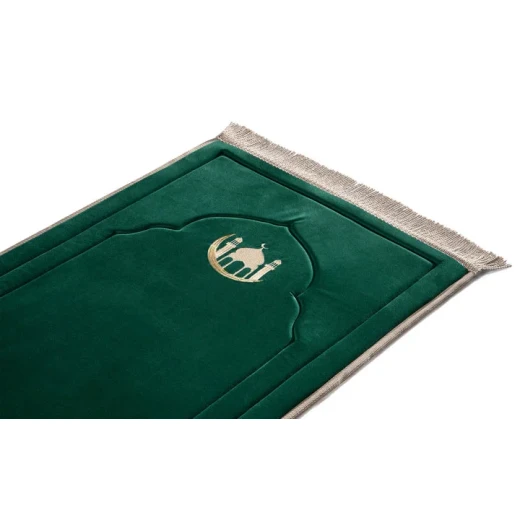 Urban Rugs Emerald Green Embroidery Prayer Mat - Urban Rugs - Image 2