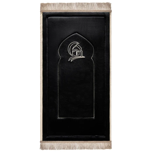 Urban Rugs Black Kaaba Embroidery Prayer Mat