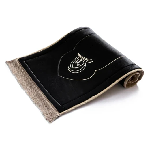 Urban Rugs Black Kaaba Embroidery Prayer Mat - Urban Rugs - Image 3