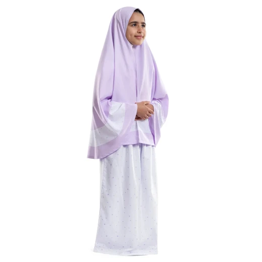 Urban Rugs Lilac Stars Islamic Kids Prayer Wear - Urban Rugs - Image 2