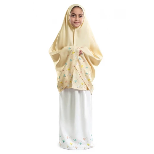 Urban Rugs Jordan Birdie Islamic Kids Prayer Wear Set Soft Microfiber Fabric for Ages 6-9 Years - Urban Rugs - Image 2