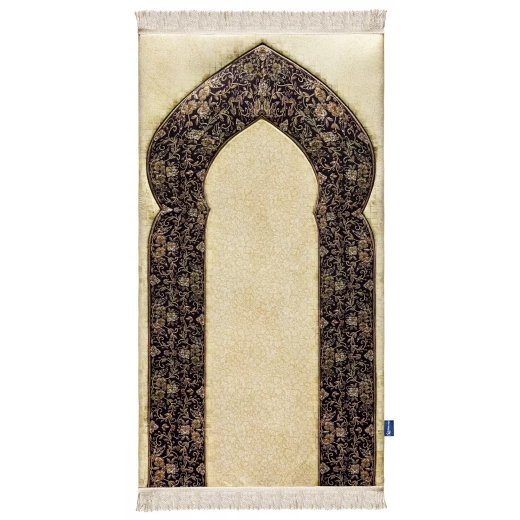 سجاد صلاة فينتيج أرت بريميوم مبطن من أوربان رؤجز الأردن 120x64 سم قماش مخملي ناعم - اربن رجز - Image 3