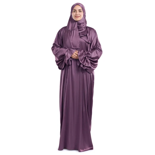 Urban Rugs Mauve Satin Islamic Prayer Wear - Urban Rugs - Image 2