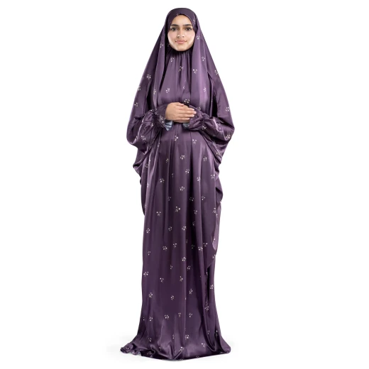 Urban Rugs Grape Satin Islamic Prayer Wear - Urban Rugs - Image 2