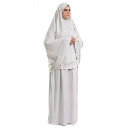 Urban Rugs Jordan Gardenia Islamic Prayer Wear Two-Piece Set Soft Printed Microfiber Fabric