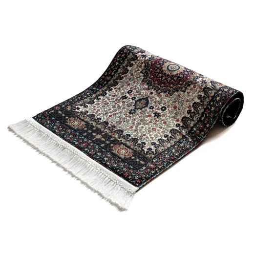 Urban Rugs Majestic Persian Naseej Prayer Mat – Black - Urban Rugs - Image 2
