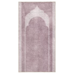 Urban Rugs Jordan Andalusia Portable Sejadah Velvet Prayer Mat 68x118 cm Lightweight and Foldable