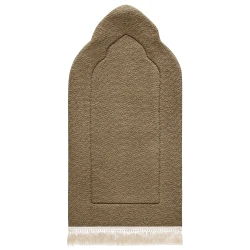 Urban Rugs Tan Arched Plain Prayer Mat