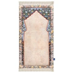 Urban Rugs Andalus Flowers Premium Prayer Mat – White - Urban Rugs