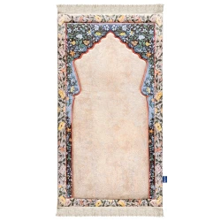 Urban Rugs Andalus Flowers Premium Prayer Mat – White
