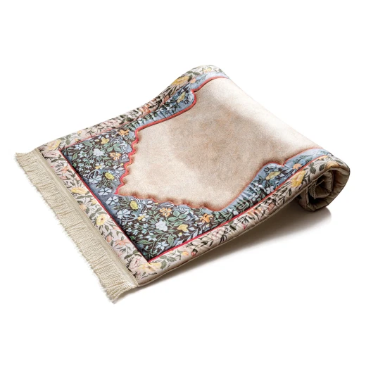 Urban Rugs Andalus Flowers Premium Prayer Mat – White - Urban Rugs - Image 2