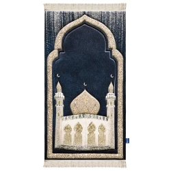 Urban Rugs Blue Shimmer Premium Prayer Mat