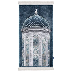 Urban Rugs Crystal Dome Premium Prayer Mat – White