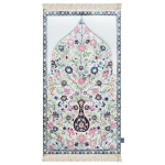 Urban Rugs Spring Flowers Premium Prayer Mat – White - Urban Rugs