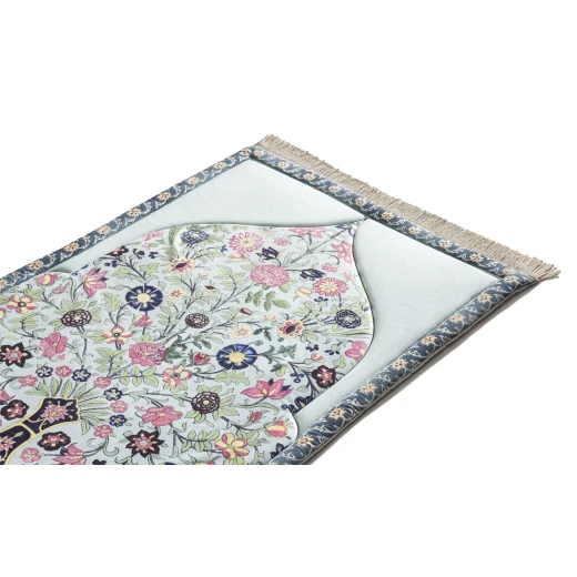 Urban Rugs Spring Flowers Premium Prayer Mat – White - Urban Rugs - Image 3
