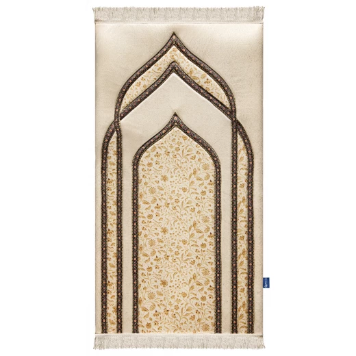 سجاد صلاة جولدن بلوسوم بريميوم مبطن من أوربان روجز الأردن 120x64 سم قماش مخملي ناعم سجاد صلاة جولدن بلوسوم بريميوم مبطن من أوربان روجز الأردن 120x64 سم قماش مخملي ناعم