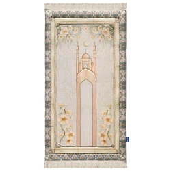 Urban Rugs Stained Glass Premium Prayer Mat – White