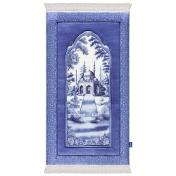 Urban Rugs Orchid Grace Premium Prayer Mat – White