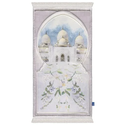 Urban Rugs Grand Mosque Premium Prayer Mat – White
