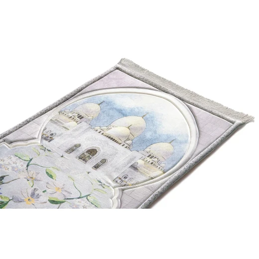 Urban Rugs Grand Mosque Premium Prayer Mat – White - Urban Rugs - Image 3
