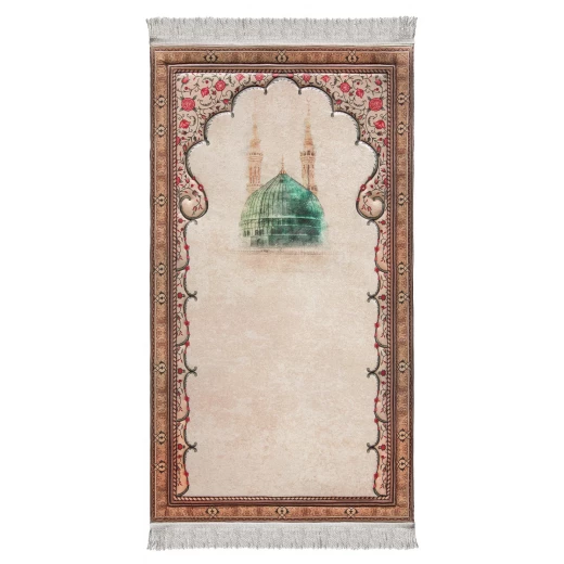 سجاد صلاة فاخر القبة الخضراء من أوربان رغز الأردن بنسيج مخملي ناعم بأبعاد 120x64 سم سجاد صلاة فاخر القبة الخضراء من أوربان رغز الأردن بنسيج مخملي ناعم بأبعاد 120x64 سم