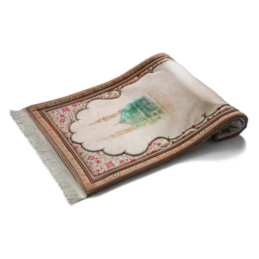 Urban Rugs The Green Dome Premium Prayer Mat – White - Urban Rugs - Image 2