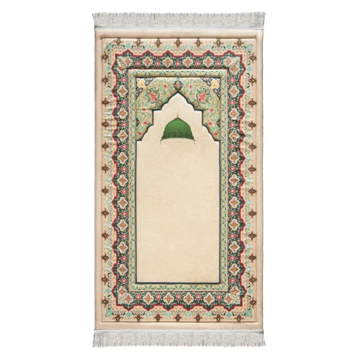 سجاد صلاة فاخر مسجد النبوي من أوربان رغز الأردن بنسيج مخملي ناعم بأبعاد 120x64 سم سجاد صلاة فاخر مسجد النبوي من أوربان رغز الأردن بنسيج مخملي ناعم بأبعاد 120x64 سم
