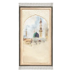 Urban Rugs Al-Madinah Premium Prayer Mat – White