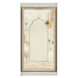 Urban Rugs Taiba Premium Prayer Mat – White