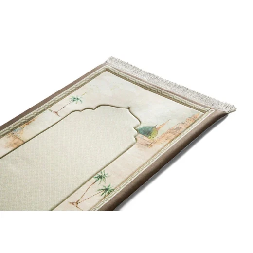 Urban Rugs Taiba Premium Prayer Mat – White - Urban Rugs - Image 3
