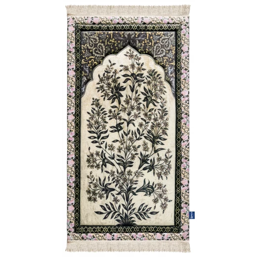 سجاد صلاة فاخر بتصميم الزهور العتيقة من أوربان رغز مبطن بمقاس 120x64 سم بنسيج مخملي ناعم سجاد صلاة فاخر بتصميم الزهور العتيقة من أوربان رغز مبطن بمقاس 120x64 سم بنسيج مخملي ناعم
