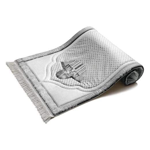 Urban Rugs Palestinian Kufiya Premium Prayer Mat – White - Urban Rugs - Image 2