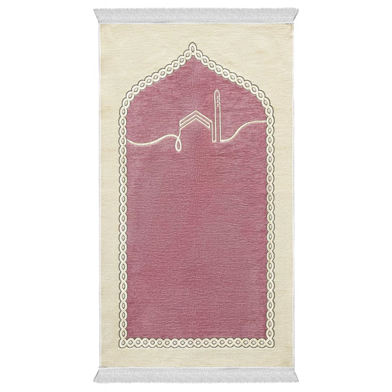 سجادة صلاة الكعبة المقوسة غير مبطنة من أوربان رغز الأردن بتصميم تقليدي ناعم وخفيف 125x69 سم - اربن رجز