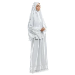 Urban Rugs White Dantelle Islamic Prayer Wear