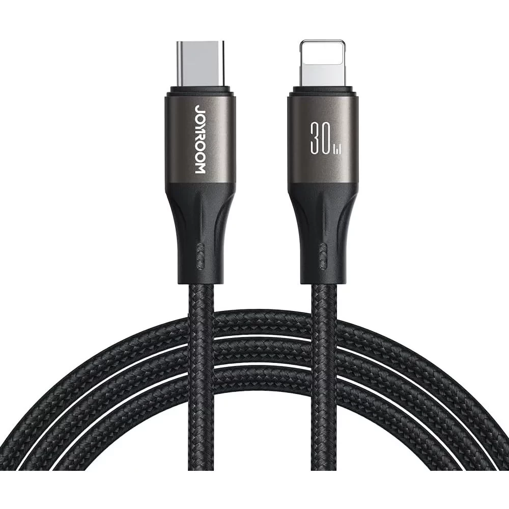 JOYROOM S A25 Lightning to USB C Fast Charging Cable 1.2M 30W Black