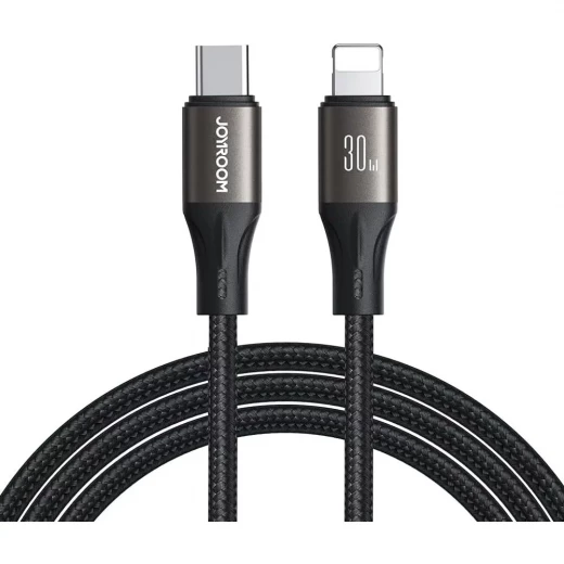 كيبل شحن سريع JOYROOM S A25 من لايتنينج إلى USB C بطول 1.2 متر 30 واط أسود كيبل شحن سريع JOYROOM S A25 من لايتنينج إلى USB C بطول 1.2 متر 30 واط أسود