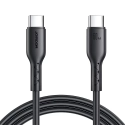 كابل شحن ونقل بيانات JOYROOM SA26-CC3 بقوة 60 واط من النوع C إلى النوع C بطول 1 متر أسود