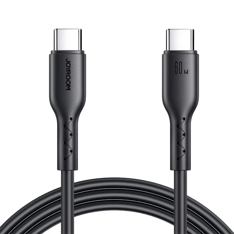 كابل شحن ونقل بيانات JOYROOM SA26-CC3 بقوة 60 واط من النوع C إلى النوع C بطول 1 متر أسود - جوي روم
