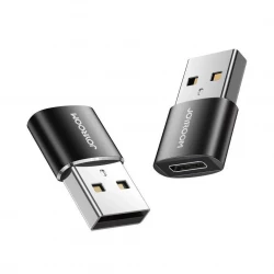محول Joyroom S H152 USB Type C إلى USB 2.0 أسود نقل بيانات 5 جيجابت في الثانية