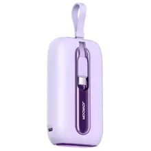 Joyroom JR L012 10000mAh Power Bank Portable Charger with Built In Cables Purple Joyroom JR L012 10000mAh Power Bank Portable Charger with Built In Cables Purple