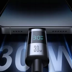 كابل جوي روم S-A16 برو بريزم سلسلة USB-C إلى لايتنينج 1.2 متر أسود - جوي روم - Image 3