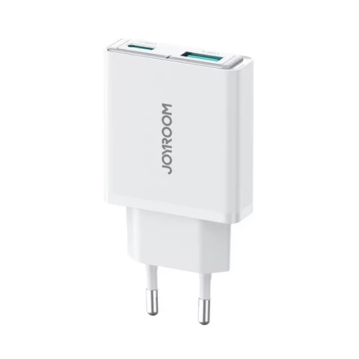 شاحن جداري جوي روم JR-TCF14 فائق النحافة 20 واط بمنفذي USB-A و USB-C أبيض - جوي روم - Image 6
