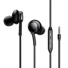 Joyroom JR-EW02 Wired In-Ear Earphones HiFi Sound Black 3.5mm Joyroom JR-EW02 Wired In-Ear Earphones HiFi Sound Black 3.5mm