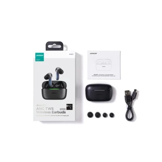 سماعات أذن Joyroom Jbuds Series JR-BC1 اللاسلكية بتقنية ANC وبلوتوث 5.3 لون أسود - جوي روم - Image 8