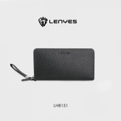 لينيس LHB1501 حامل بطاقات جلدي أسود نحيف للمحفظة للرجال والنساء