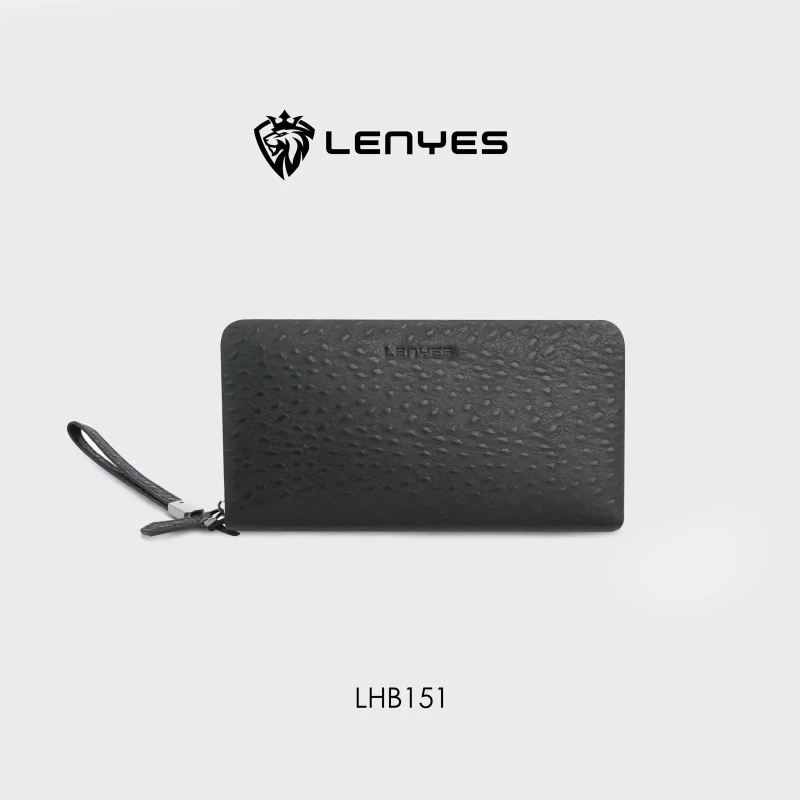 لينيس LHB1501 حامل بطاقات جلدي أسود نحيف للمحفظة للرجال والنساء - لينيس