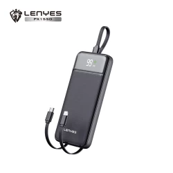 LENYES PX155D 10000mAh Power Bank Fast Charging Portable Charger with Multiple Output Ports