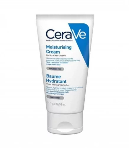 CeraVe Moisturizing Cream for Dry Skin 50ml, Hydrating Face and Body Cream - CeraVe