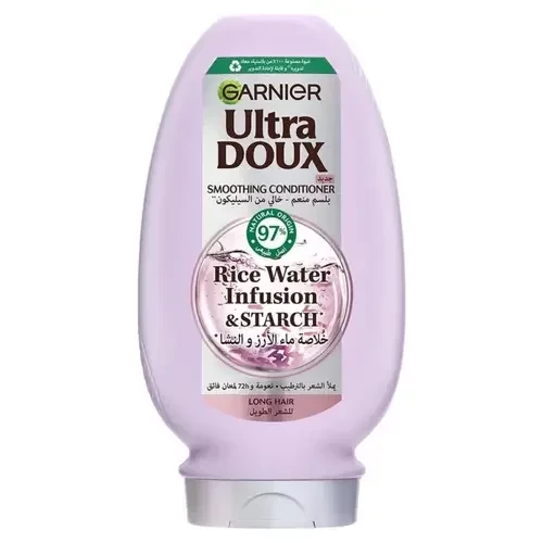 Garnier Ultra Doux Rice Water And Starch Hair Conditioner 360ml For Weak Hair - Garnier